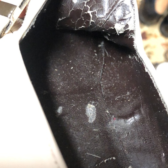 Aerosoles Beige Leather and canvas shoes size 10 please read description. - Picture 9 of 10